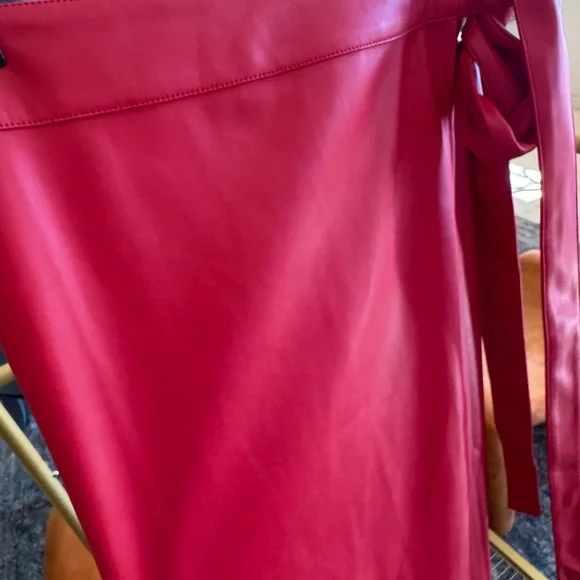 knee length dresses for ladies Black Vegan Leather Jaspre Skirt main image 0